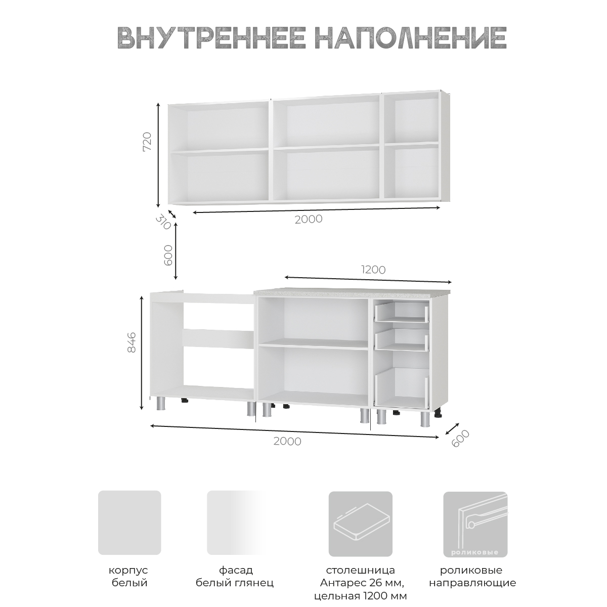 Кухня Дина 2м